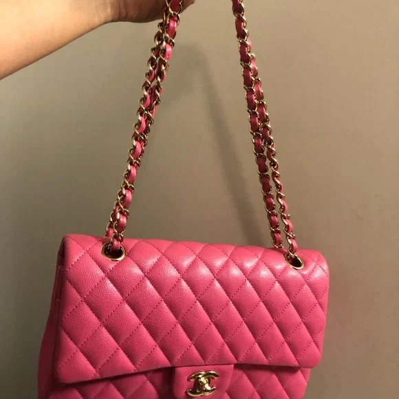 SOLD-Chanel 19c bubble gum pink medium flap - Picture 3 of 12